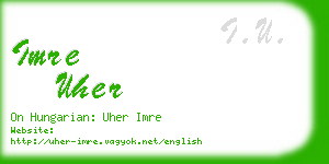 imre uher business card